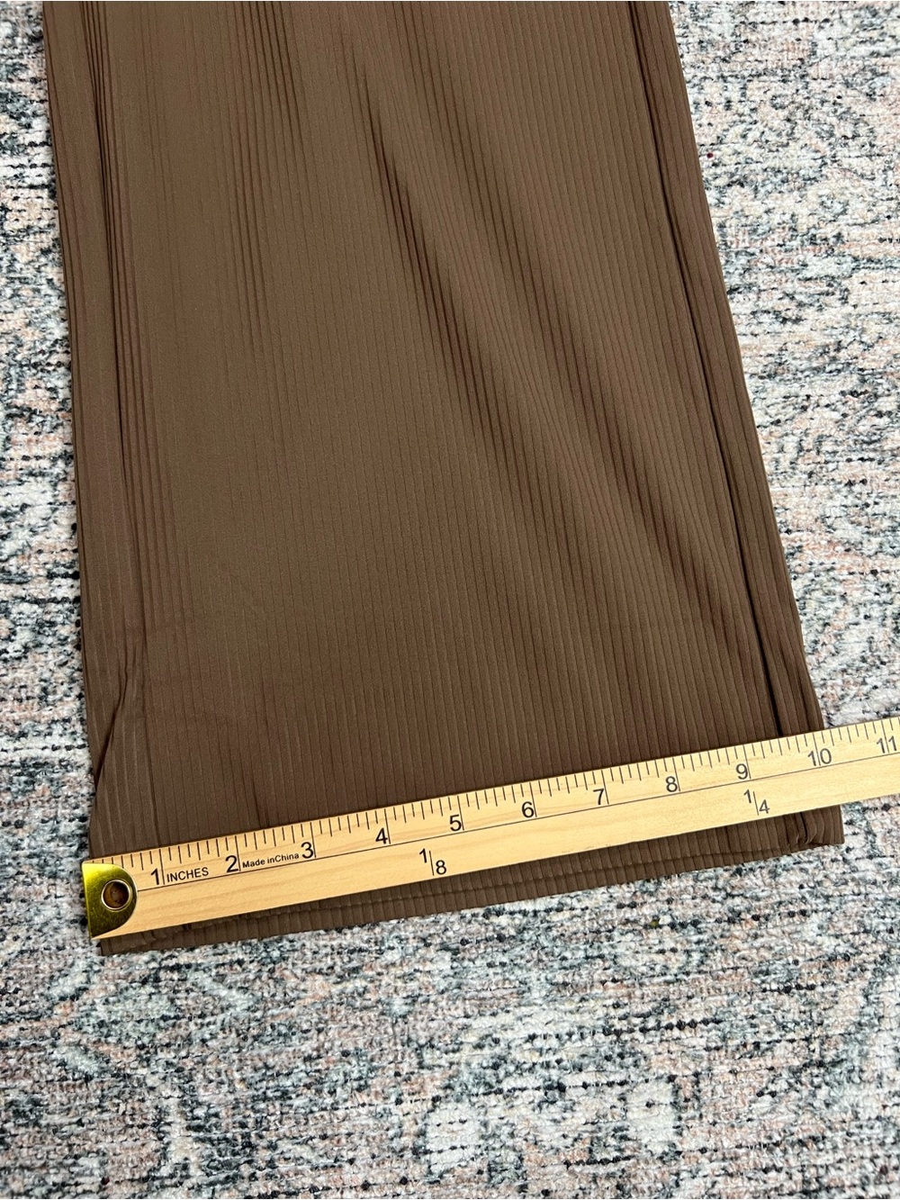 G4Free Ribbed Brown Wide Leg Pants Women’s Small 32” Inseam NWT Textured - Picture 7 of 13